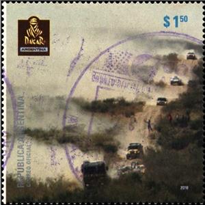 Stamp, Neuquén Stage, Argentina,  , Cars, Motor Racing
