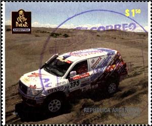 Stamp, Mendoza Stage, Argentina,  , Cars, Motor Racing