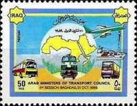 Map of the Arabian Countries, transport vehicles