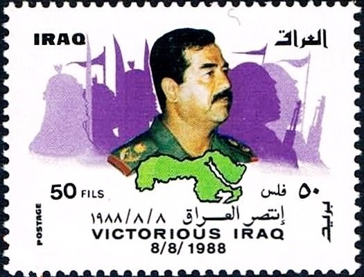 Soldiers, president Hussein