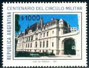Stamp, Circulo Militar de Bs As, Argentina,  