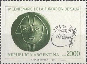 Stamp, 400 years of the founding of Salta, Argentina,  