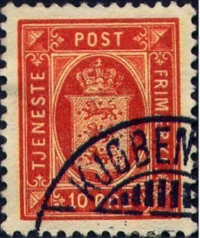 Coat of arms, øre values, brick-red