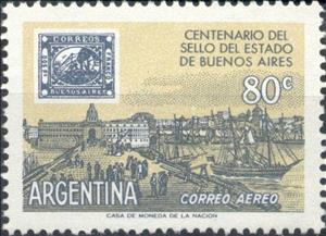 Stamp, Stamp of Buenos Aires and view of the Plaza de la Aduana., Argentina,  , Philately