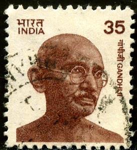 Stamp, Mohandas Karamchand Gandhi (1869-1948), India,  