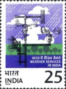 Stamp, Centenary Indian Meteorological Department-Meteo Instruments, India,  , Meteorology, Meterological Instruments