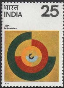 Stamp, Industrial Development - Industries Graph Design, India,  