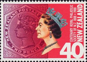 Stamp, Twopenny Stamp, New Zealand,  