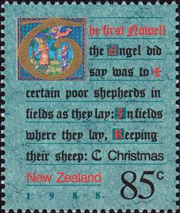 Stamp, First Noel, New Zealand,  , Christmas