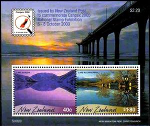 Souvenir Sheet, Canpex 2000 Minisheet, New Zealand,  