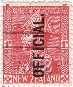 Stamp, King George V. in Admiral uniform, New Zealand,  , Heads of State, Kings