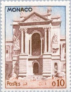 Stamp, Portal of the Oceanographic Museum, Monaco,  , Museums, Buildings