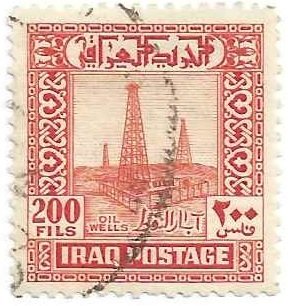 Stamp, Derricks, Iraq,  