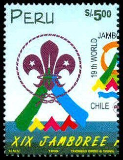 Stamp, 19th World Scout Jamboree, Chile, Peru,  , Scouting