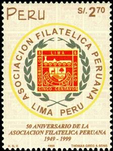 Stamp, Peruvian Philatelic Association, 50th anniversary, Peru,  , Stamps