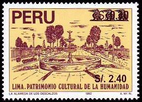 Stamp, No. 1143 surcharged, Peru,  