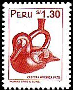 Mochica pottery - duck pitcher