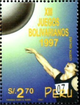 13th Bolivar Games - shot put