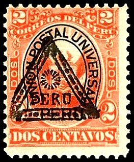 Definitives with triangle and horseshoe overprint