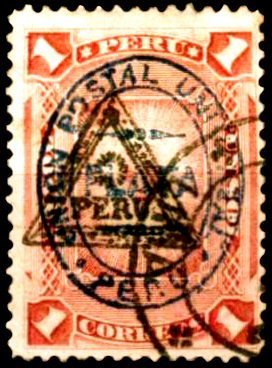 Definitives with triangle and UPU overprint