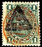 Definitives with triangle and UPU overprint