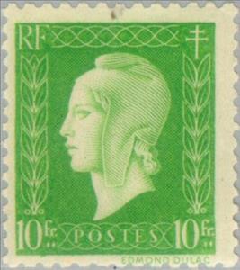 Stamp, Marianne type Dulac, France,  