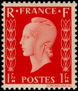 Stamp, Marianne de Dulac Type I, France,  