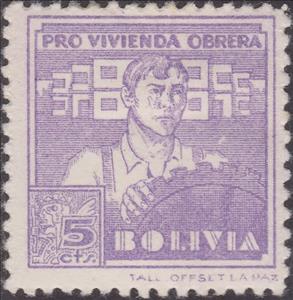 Stamp, Worker, Bolivia,  
