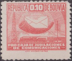 Stamp, Communications symbols, Bolivia,  