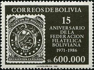 Stamp, Bolivian Philatelic Association, Bolivia,  