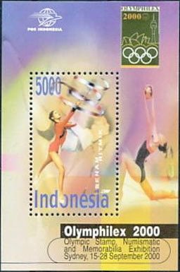 Souvenir Sheet, Olymphilex 2000 Sports Stamp Exhibition, Indonesia,  , Sport, Olympic Games