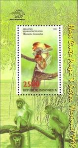 Souvenir Sheet, Proboscis Monkey (Nasalis larvatus), Indonesia,  