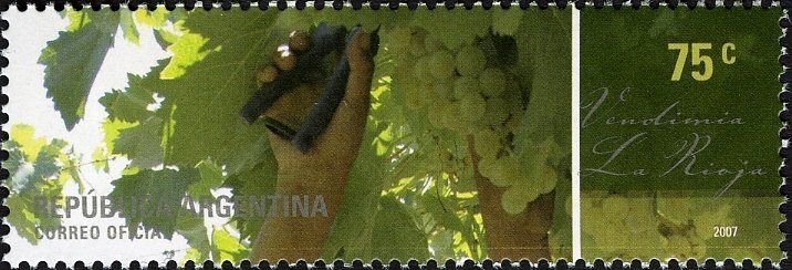 Stamp, Grape harvest, Argentina,  , Agriculture