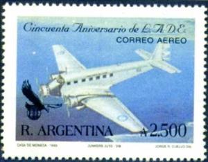 Stamp, Junkers JU 52, Argentina,  , Aviation, Aircrafts