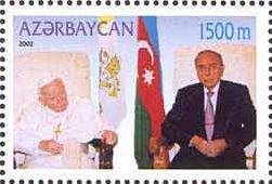 Pope Ioann Pavel II and president of Azerbaijan