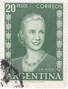 Stamp, Eva Perón, Argentina,  , Heads of State, Famous People, Politicians, Women