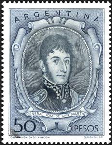 Stamp, José Francisco de San Martín (1778-1850), Argentina,  , Famous People, Generals