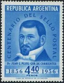 Stamp, Dr. Juan Gregorio Pujol, Argentina,  