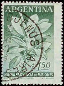 Stamp, Mate-tea shrub, Argentina,  , Flowers, Animals (Fauna), Plants (Flora)