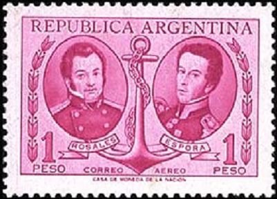 Stamp, Leonardo Rosales and Tomas Espora, Argentina,  , Admirals