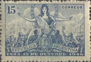 Stamp, Popularity of Political Change, Argentina,  