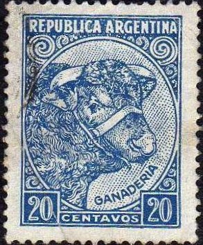 Stamp, Cattle Breeding, Argentina,  , Animals (Fauna)