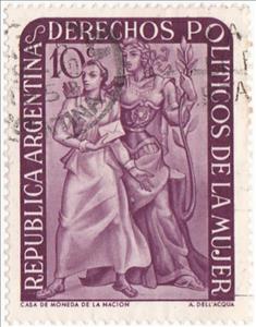 Stamp, Woman Voter, Argentina,  