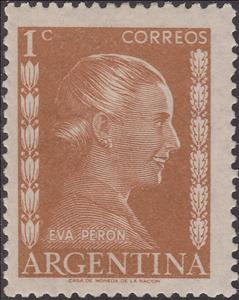 Stamp, Eva Perón, Argentina,  , Heads of State, Famous People, Politicians, Women