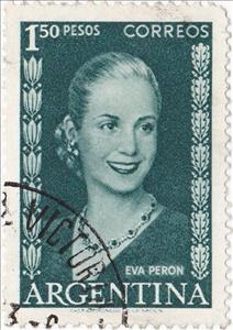 Stamp, Eva Perón, Argentina,  , Heads of State, Famous People, Politicians, Women