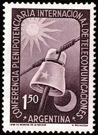Stamp, Communication Lines, Argentina,  