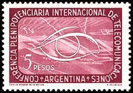 Stamp, Telecommunication, Argentina,  