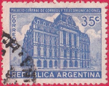 Stamp, Post Office Bldg., Argentina,  