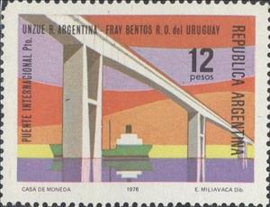 Stamp, International Bridge Puerto Unzué, Argentina,  , Bridges
