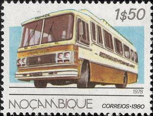 Stamp, Omnibus (1978), Mozambique,  , Public Transport, Omnibuses